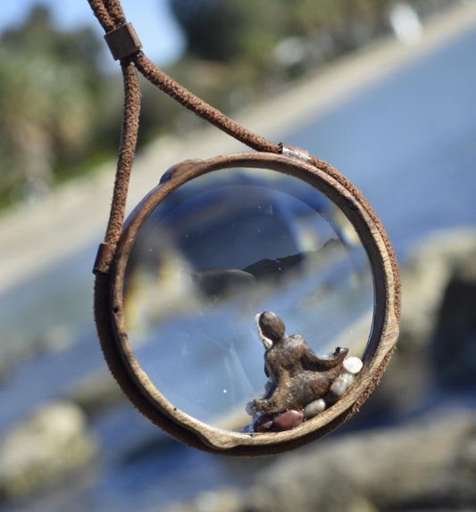 Wooden Zen Magnifier Necklace