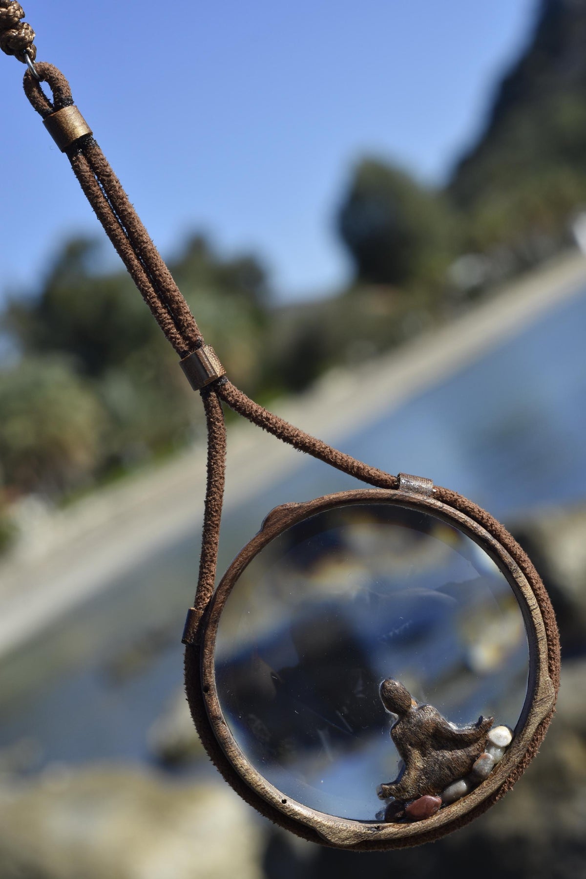 Wooden Zen Magnifier Necklace