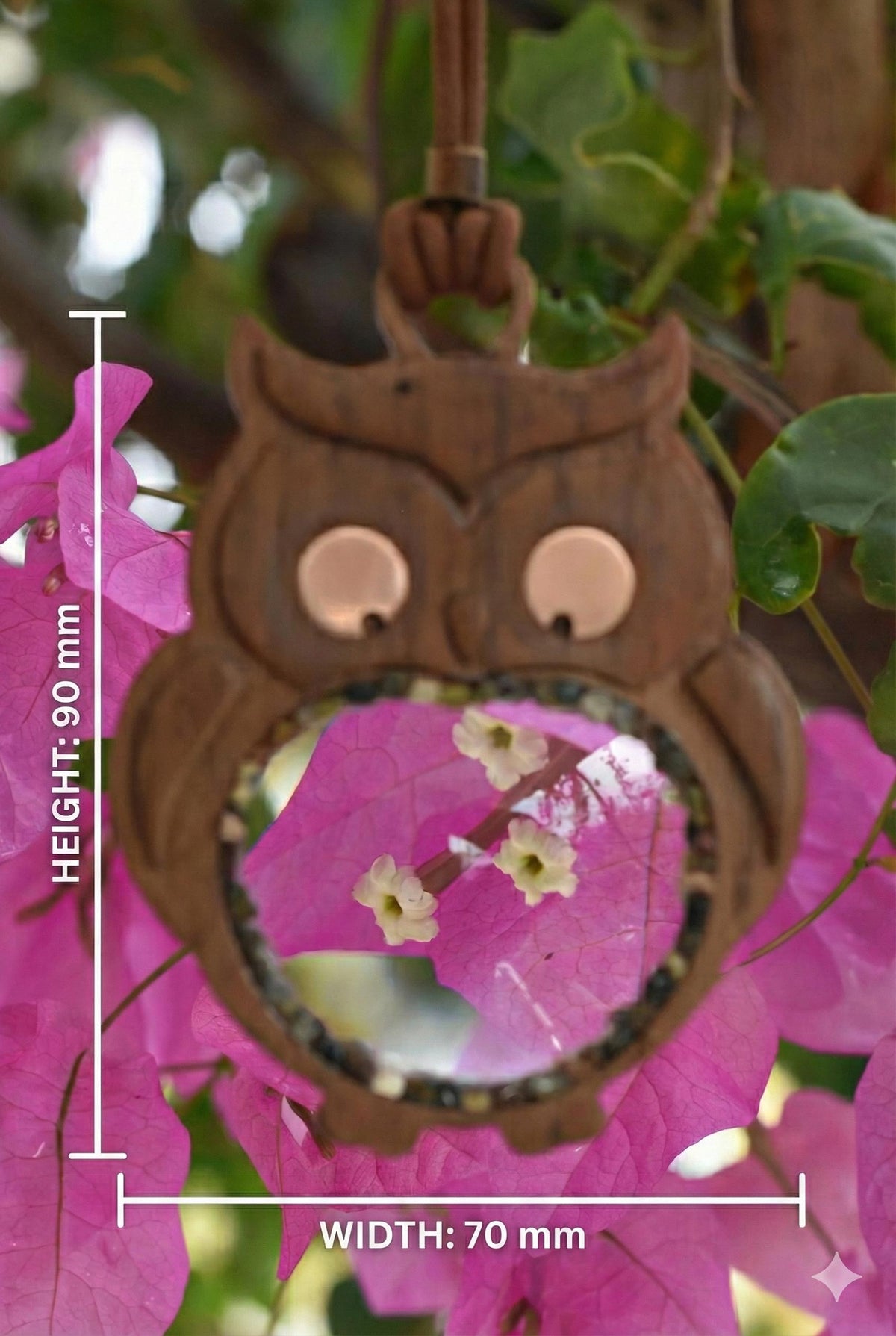 Owl magnifying glass necklace