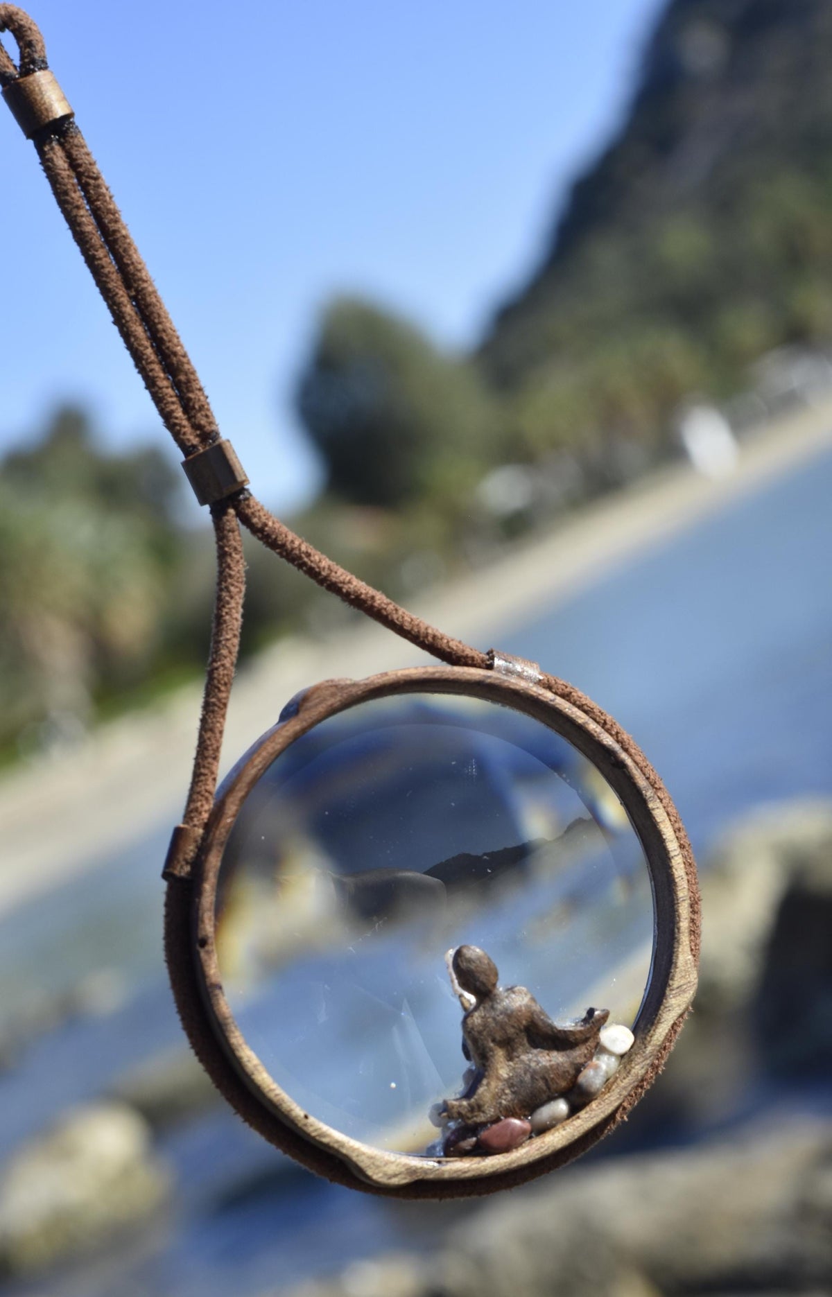 Wooden Zen Magnifier Necklace